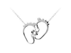 Preciosa Něžný stříbrný náhrdelník New Love s kubickou zirkonií Preciosa 5191 00