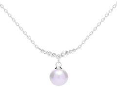 Preciosa Něžný stříbrný náhrdelník s pravou perlou Samoa 5308 00