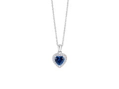 Preciosa Něžný stříbrný náhrdelník se srdíčkem Velvet Heart 5370 68