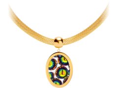 Preciosa Ocelový náhrdelník s třpytivým přívěskem Idared 7360Y41