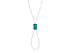 Preciosa Dlouhý perlový náhrdelník s&nbsp;ručně mačkaným křišťálem Preciosa Phoebe Spotlight 2624 66