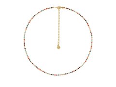 Preciosa Pozlacený náhrdelník s českým křišťálem Choker Glowline Royal Lagoon 2570Y70