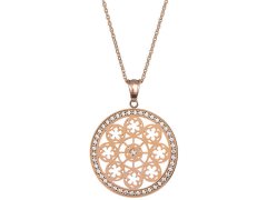 Preciosa Pozlacený náhrdelník s krystaly Rosette 7239P00