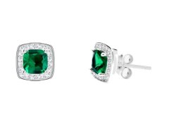 Preciosa Překrásné stříbrné náušnice Minas Crystal Treasures 5313 66