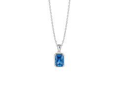 Preciosa Půvabný náhrdelník s modrým kubickým zirkonem Preciosa Blueberry Candy 5404 68