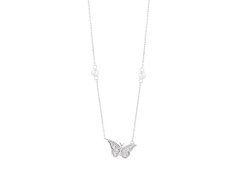 Preciosa Půvabný stříbrný náhrdelník s kubickou zirkonií a říčními perlami Metamorph 5360 00