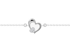 Preciosa Romantický stříbrný náramek Tender Heart s kubickou zirkonií 5339 00