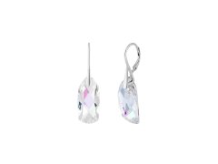 Preciosa Elegantní stříbrné náušnice s českým křišťálem Preciosa Crystal Bay Royal Lagoon 6261 42