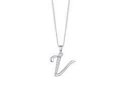 Preciosa Stříbrný náhrdelník písmeno "V" 5380 00V (řetízek, přívěsek)