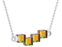 Preciosa Stříbrný náhrdelník s krystaly Crystal Cubes 6062 41