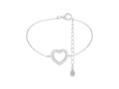 Preciosa Stříbrný náramek Srdce s&nbsp;kubickou zirkonií Preciosa Love Be Charity 5429 00