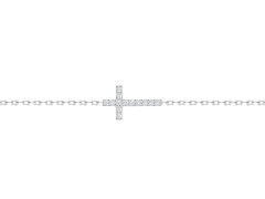 Preciosa Stříbrný náramek Tender Cross s kubickou zirkonií Preciosa 5338 00