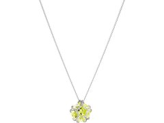 Preciosa Stříbrný náhrdelník s třpytivým přívěskem Fine 5063 65 žlutý