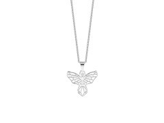 Preciosa Stylový ocelový náhrdelník Origami Angel s kubickou zirkonií Preciosa 7440 00
