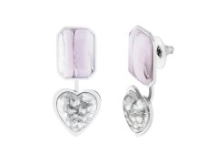 Preciosa Úchvatné stříbrné náušnice 2v1 Heartlight Spotlight 7506 69