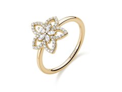 Rosato Dámský pozlacený prsten Květina se zirkony Gaia RZGA99 60 mm