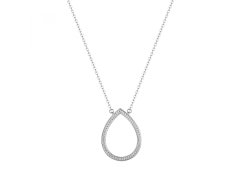 Rosato Stříbrný náhrdelník se zirkony Kapka Sofia RZSO05