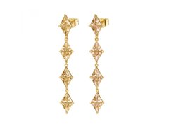 Rosato Luxusní náušnice s&nbsp;champagne zirkony Vittoria RZVT26