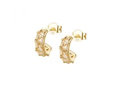 Rosato Módní kruhové náušnice s&nbsp;champagne zirkony Vittoria RZVT28