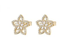 Rosato Pozlacené náušnice Květiny s&nbsp;kubickými zirkony Gaia RZGA95