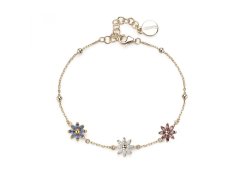 Rosato Slušivý pozlacený náramek s&nbsp;květinami Gaia RZGA68