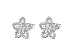 Rosato Stříbrné náušnice Květiny s&nbsp;kubickými zirkony Gaia RZGA94