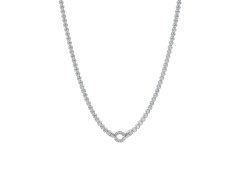 Rosato Třpytivý stříbrný náhrdelník s kroužkem na přívěsky Storie RZC052