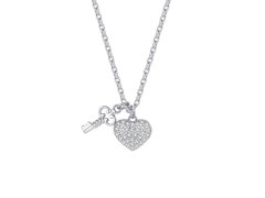 Rosato Zamilovaný stříbrný náhrdelník Storie RZC044 (řetízek, přívěsky)