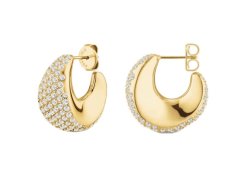 Rosefield Blyštivé pozlacené kruhy Pavé JEPMG-J1224