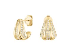 Rosefield Nadčasové pozlacené náušnice s&nbsp;krystaly Pavé JEPSG-J1228