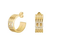 Rosefield Moderní pozlacené s&nbsp;čirými krystaly Fine Octagon JEOSG-J1181