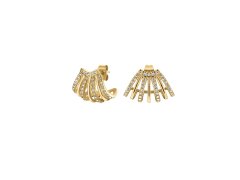Rosefield Oslnivé pozlacené náušnice s krystaly Swarovski JECCG-J1029