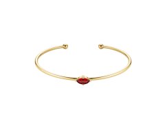 Rosefield Otevřený pevný náramek s&nbsp;červeným Swarovski krystalem JBRMG-J1243
