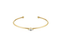 Rosefield Otevřený pevný náramek s čirým Swarovski krystalem JBCMG-J1240