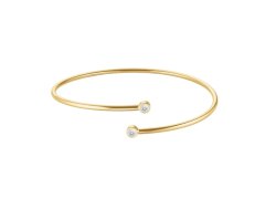 Rosefield Pozlacený pevný náramek s&nbsp;krystaly JBDCG-J1213