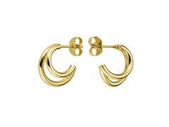 Rosefield Pozlacené kruhové náušnice Double Hoop Essentials DHEG-J227