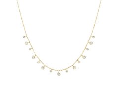 Rosefield Pozlacený dámský náhrdelník s krystaly Dangling JNDCG-J1017