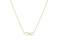 Rosefield Pozlacený dámský náhrdelník s&nbsp;krystaly Infinity JNING-J1311