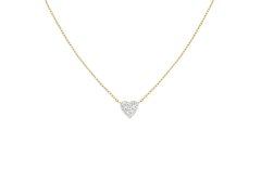 Rosefield Pozlacený náhrdelník Srdíčko se zirkony Pavé JNPHG-J1273