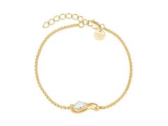 Rosefield Pozlacený náramek s&nbsp;krystalem Wave JBWSG-J1304