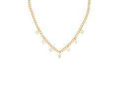 Rosefield Pozlacený ocelový náhrdelník s&nbsp;přívesky JNMCG-J1178