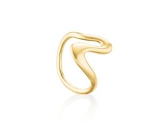 Rosefield Pozlacený prsten s&nbsp;organickým tvarem pro ženy JRWR 50 mm