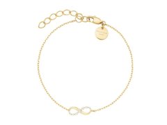 Rosefield Slušivý pozlacený náramek s&nbsp;krystaly Infinity JBING-J1313