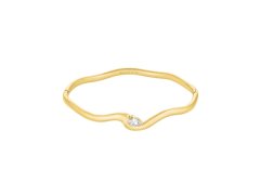 Rosefield Třpytivý pevný náramek s&nbsp;krystaly Wave JBMWG-J1303