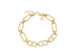 Rosefield Třpytivý pozlacený náramek s&nbsp;perlami JBPLG-J1296