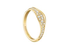 Rosefield Třpytivý pozlacený prsten s&nbsp;krystaly Pavé JRPW 50 mm