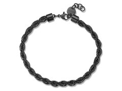 S´Agapo Černý náramek z&nbsp;oceli Valis Ripple SRP94