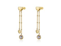 S´Agapo Dlouhé pozlacené náušnice s&nbsp;přívěsky Aurora SAR71