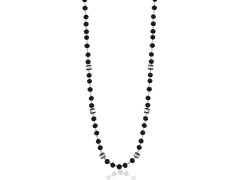 S´Agapo Elegantní náhrdelník s černými korálky Shrine SSR05