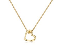 S´Agapo Pozlacený náhrdelník se srdíčkem Emotion SMO04